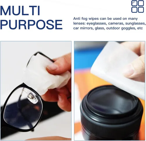 Miniatura 5 de Toallitas antivaho para lentes, toallitas de limpieza prehumedecidas para lentes, gafas, espejos, lentes y ventanas