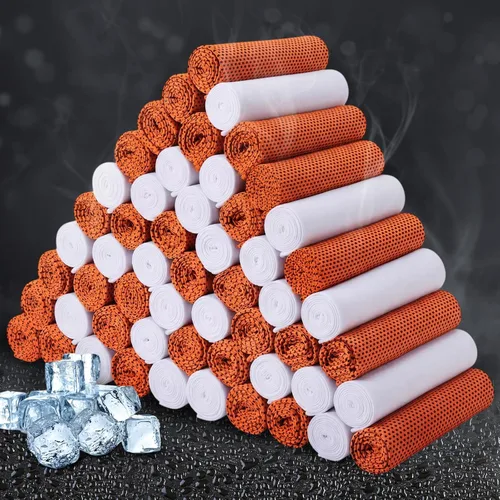 Miniatura 20 de Honoson Toalla de enfriamiento a granel – Toallas frescas para cuello y cara, microfibra transpirable y deportiva para gimnasio, yoga, viajes, Azul