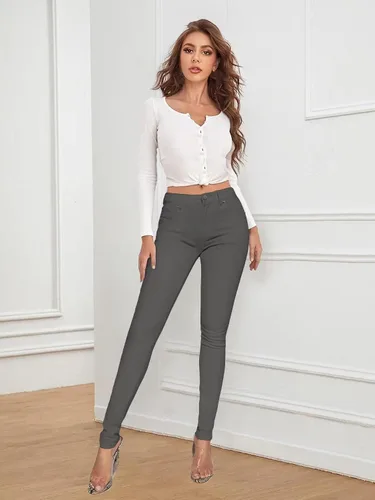 Miniatura 3 de Hybrid Jeans ajustados para mujer, con levantamiento de glúteos, supercómodos, elásticos, para yoga