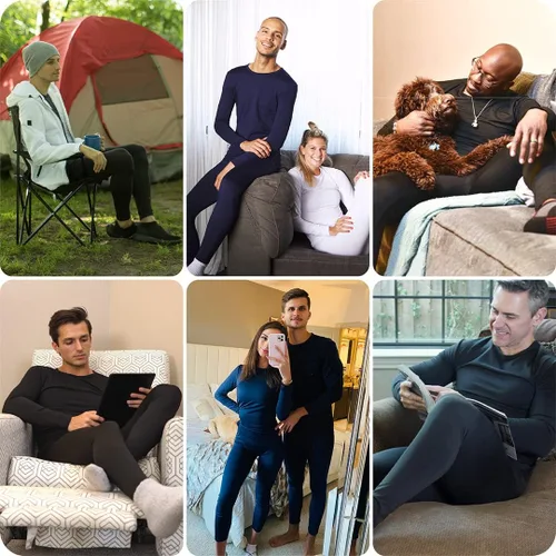 Miniatura 4 de Thermajohn Thermal Shirts for Men Long Sleeve Thermal Compression Shirts for Men Base Layer Cold Weather