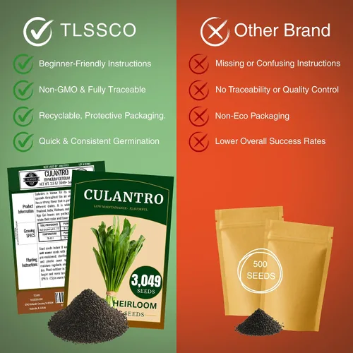 Miniatura 4 de 3049+ Semillas de culantro, semillas de hierbas tradicionales para plantar, empernado lento, alternativa de cilantro sabrosa, ideal para jardines