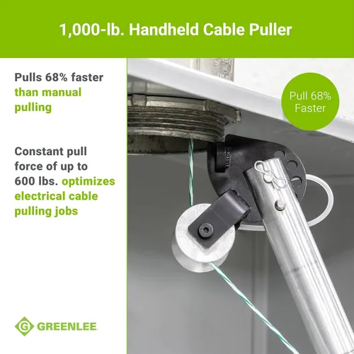 Miniatura 4 de Greenlee G1 Versi-Tugger - Extractor de cable eléctrico de mano, 1,000 libras, 1/2" - 4