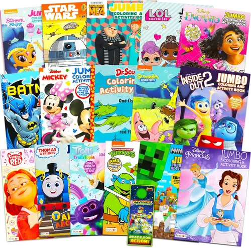 16 libros para colorear a granel para niños de 4 a 8 años. El paquete surtido incluye 16 libros para colorear y actividades para niños (sin