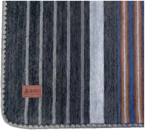 Miniatura 10 de QISU Manta de lana de alpaca, grande, hermosa, cálida, variada, 85 x 65 pulgadas, ultrasuave, hipoalergénica y transpirable, tela que no pica ni