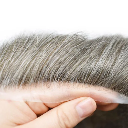 Miniatura 133 de Toupee para hombres Piezas de cabello humano real Encaje suizo para hombres Toupee unidades de cabello humano europeo para hombres Hairpieces