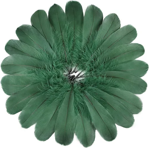 Miniatura 11 de FeelfunFeather 120 piezas de plumas de ganso gris natural de 6-8 Pulgadas 15-20cm, plumas decorativas a granel para manualidades DIY, cosplay