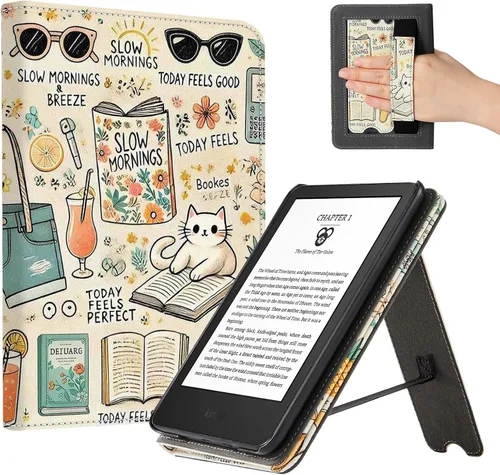Miniatura 42 de CoBak Case for 6" E-Reader - PU Leather Smart Cover with Auto Sleep/Wake & Hand Strap