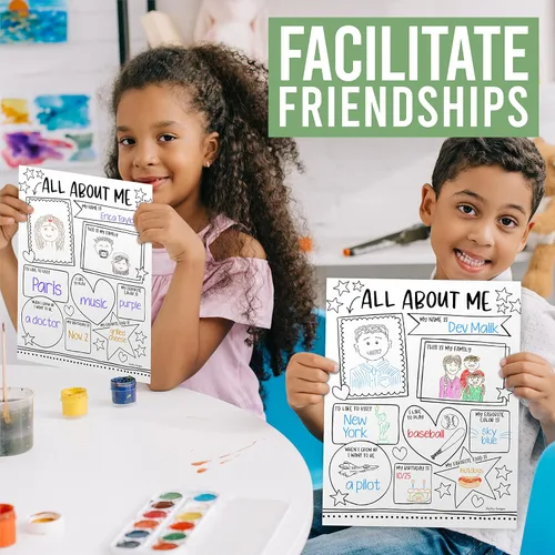 Miniatura 8 de Hadley Designs Póster All About Me para el aula, póster de 20 estrellas, artículos escolares de 100 días de escuela, póster de estrella