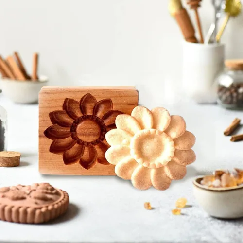 Miniatura 8 de Sello para galletas de búho 2 de madera - Molde tallado y prensa para pan de jengibre y galletas DIY (owl 2)