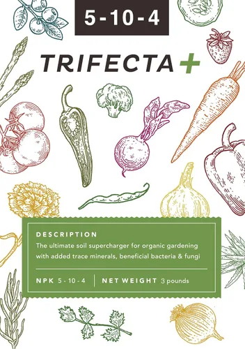Miniatura 3 de Grace nnvg Trifecta+ 5-10-4 Fertilizante orgánico multiusos para plantas, flores y verduras (3 libras)