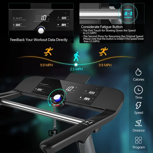 Miniatura 2 de Goplus Caminadora eléctrica plegable superfit de alta resistencia