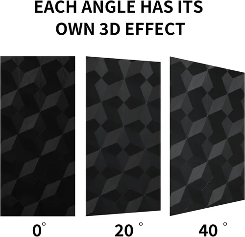 Miniatura 3 de Papel tapiz 3D para despegar y pegar, papel tapiz negro, papel adhesivo de vinilo de 15.7 x 118 pulgadas y papel de pared extraíble, papel tapiz