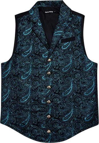 Miniatura 4 de BarryWang Chaleco de traje victoriano de cachemira para hombre cuello a medida estilo formalocio steampunk gótico
