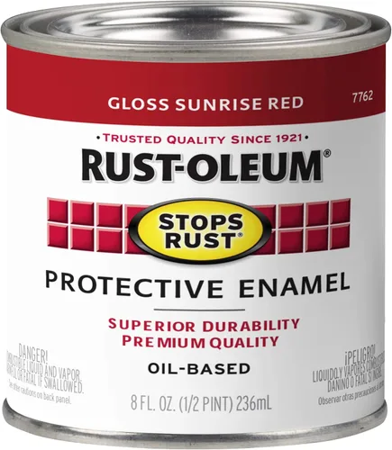 Miniatura 38 de Rust-Oleum 7765502 - Pintura anti-óxido para aplicación con brocha, cuarto de galón, color rojo real brillante, (paquete de 1)