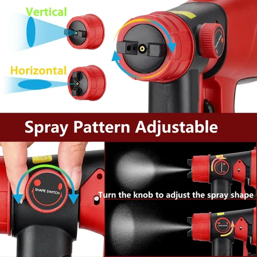 Miniatura 3 de Pulverizador de pintura inalámbrico compatible con batería Milwaukee M18 de 18 V, capacidad de 33.8 fl oz, pistola de pintura en aerosol HVLP, 3