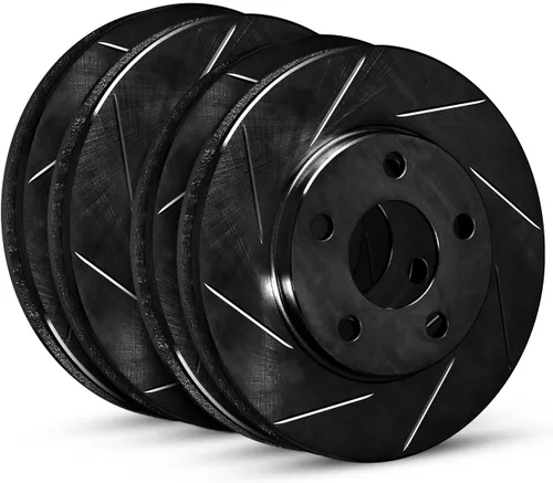 R1 Concepts Kit de frenos y rotores traseros delanteros | Disco de freno|Rotores de freno|Compatible con Honda Civic 2017-2021