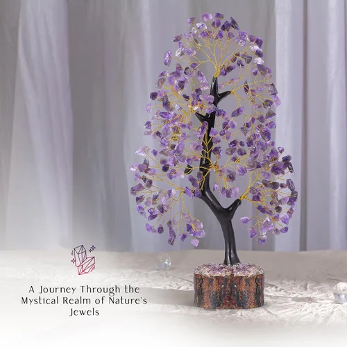Miniatura 5 de Cristales de amatista, árbol de cristal, piedras de chakras, árbol de la vida, árbol bonsái, decoración de escritorio, árbol artificial, árbol
