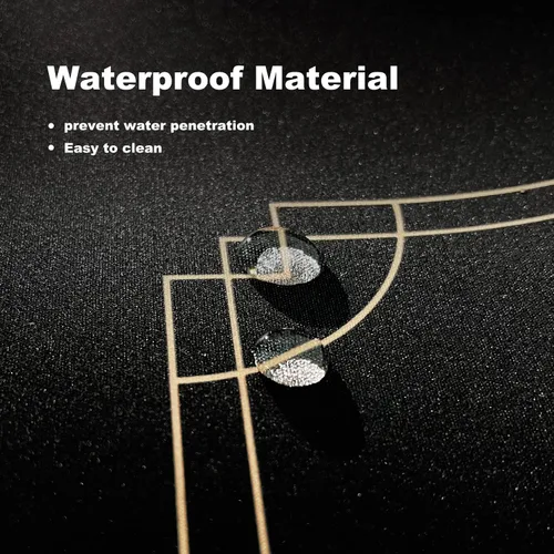 Miniatura 3 de YUZPKRSI Tapete de póquer Texas Hold'em de 70 x 35 pulgadas, impermeable, tapete de mesa de póquer para 8 jugadores, repelente al agua, cubierta