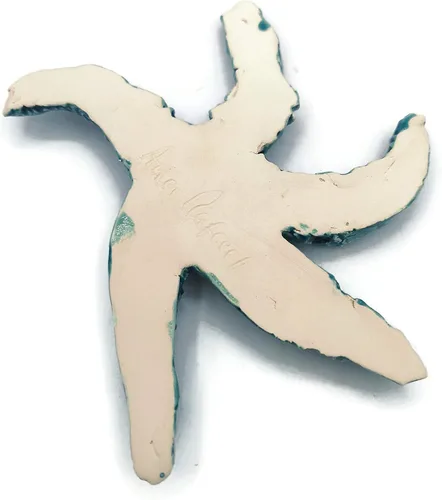Miniatura 3 de 1Pc Handmade Ceramic Starfish Tile, Coastal Wall Decor for Home, Swimingpool Aquarium or Fish Tank, Beach Lover Gift for Women