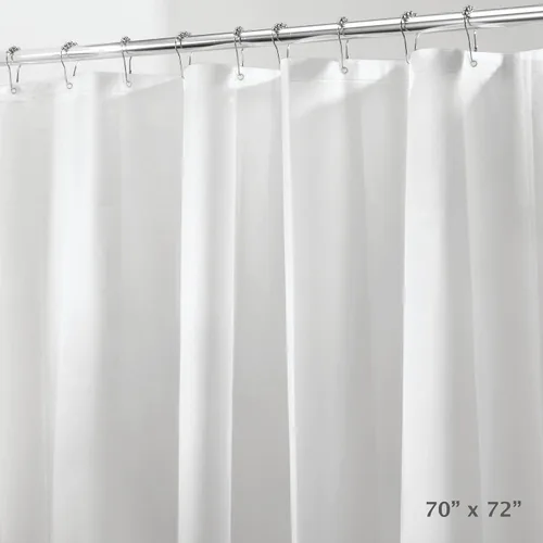 Miniatura 2 de Forro de cortina de ducha impermeable PEVA con 12 ojales reforzados, 72 x 70 pulgadas, transparente