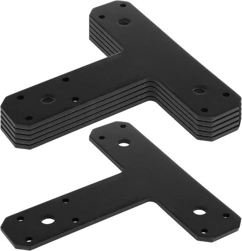 Paquete de 6 placas reparadoras en forma de T de 6-1/2 pulgadas x 1-1/2 pulgadas, soportes en T para madera de 2 x 4