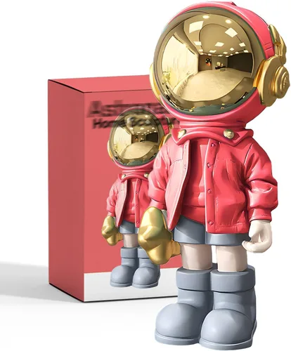 Miniatura 11 de EZ4ENCE Estatua de astronauta escultura de astronauta, escultura para decoración del hogar, decoración de estante azul artístico, decoración de mesa