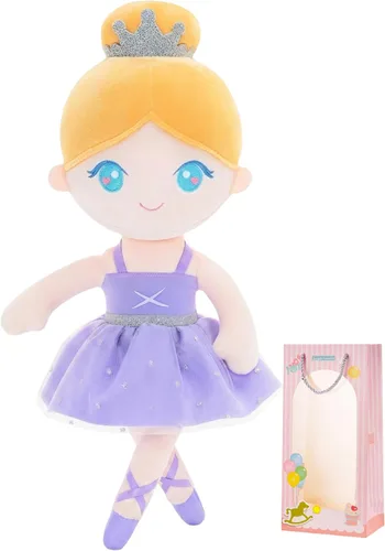 Gloveleya Muñeca bebé niña regalo bailarina felpa suave muñeca púrpura claro Ballet Púrpura01