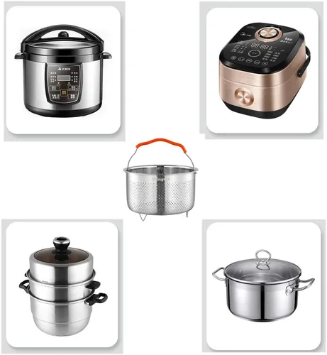 Miniatura 7 de Cesta de vapor para olla instantánea 18/8 de acero inoxidable colador cesta accesorios para olla a presión (2L)