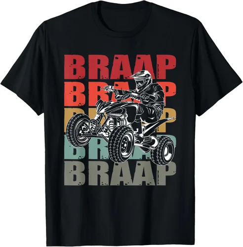 Divertida camiseta de cuatro ruedas para cuatrimoto, cuatrimoto, carreras, vintage, regalo, pequeña