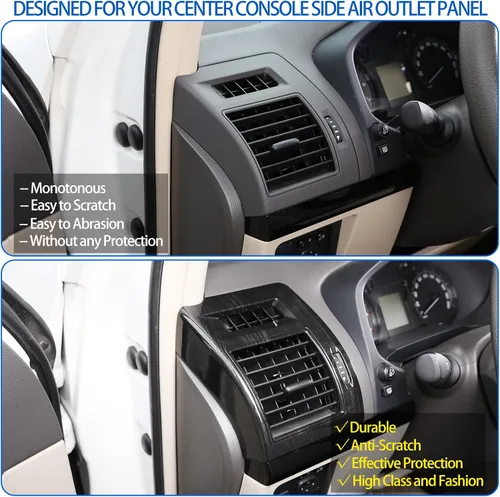 Miniatura 2 de Ajuste para Toyota Land Cruiser Prado FJ150 150 2018 marco de cubierta de ventilación de salida de aire acondicionado lateral de automóvil, cubierta