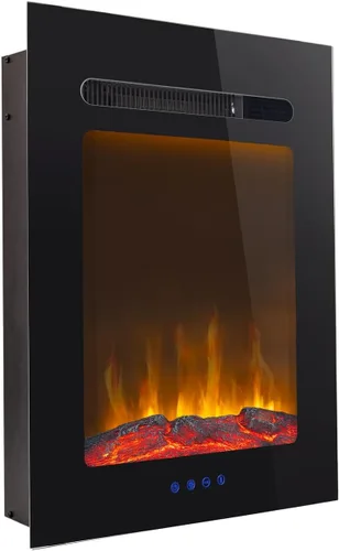 Miniatura 10 de RecPro Chimenea de RV Chimenea eléctrica empotrada Vidrio con vista de tronco Incluye control remoto (26 pulgadas de ancho)