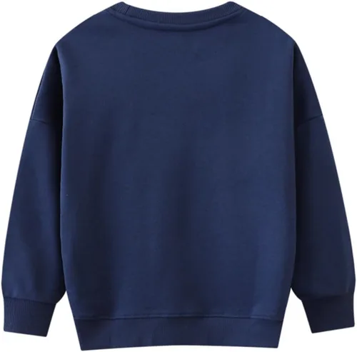 Miniatura 72 de Sudaderas para niñas pequeñas, cuello redondo, sin botones, de manga larga, para invierno, casual, ropa 2T-7T, Dinosaurio