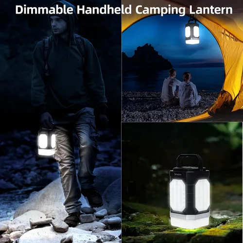 Miniatura 7 de Sinvitron Linterna de campamento recargable: 30,000 mAh luces de campamento portátiles, carga rápida QC3.0, 1000 lúmenes, tiempo de funcionamiento