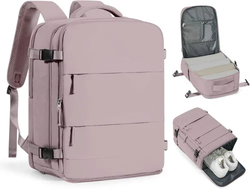 Miniatura 32 de coofay Mochila de viaje, para laptop, unisex, aprobada para aviones, bolsa de mano, equipaje, para artículos personales, para debajo del asiento