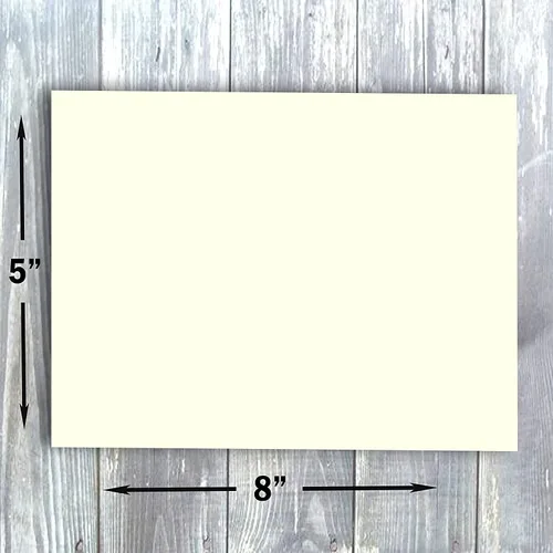 Miniatura 3 de Hamilco Blank Index Cards 5 x 8 cartulina de 80 libras de papel de cartulina crema – 100
