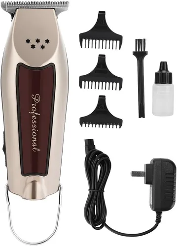 Cortadora de pelo eléctrica profesional recargable ajustable máquina de corte de pelo (enchufe de EE. UU. 100-240V)