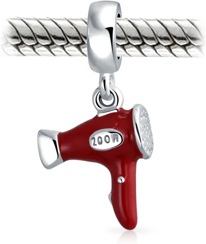 Miniatura 2 de Fashion Diva Hair Stylist Dresser Salón de Belleza Peine Tijeras Cuelgan Charm para Mujeres Plata de Ley .925 Se adapta a Pulsera Europea