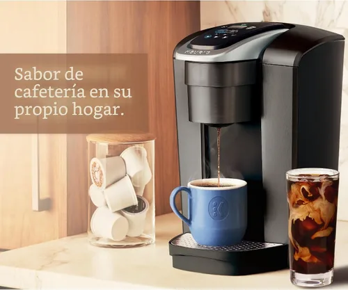 Miniatura 11 de Keurig Cafetera K-Elite, cafetera de vainas K-Cup de una sola porción, con capacidad de café helado, pizarra cepillada Brushed Slate