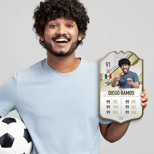 Miniatura 7 de Tarjetas de fútbol personalizadas, tarjeta del equipo definitivo, famoso videojuego de fútbol, decoración de sala de fútbol, regalos de fútbol