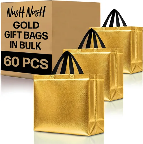 Miniatura 80 de Nush Nush Bolsas de regalo de color azul aguamarina de gran tamaño – Juego de 30 bolsas de regalo azul claro brillante con asas a granel – Bolsa
