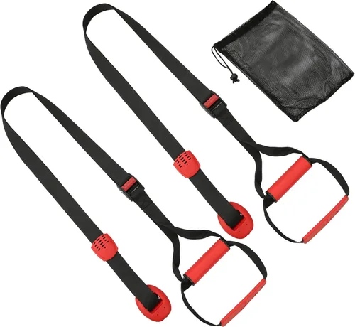 Paquete de equipo de ejercicio de entrenamiento de suspensión todo en uno, kit de entrenamiento de resistencia de fitness con correas profesionales