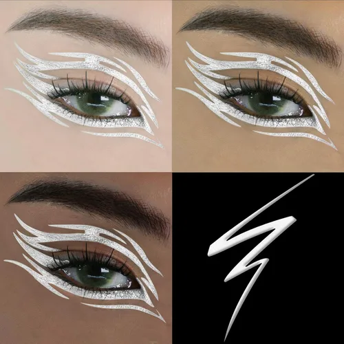 Miniatura 2 de FOCALLURE Delineador de ojos líquido camaleón, lápiz delineador de ojos intenso que cambia de color, acabado metálico multi-reflectante, a prueba