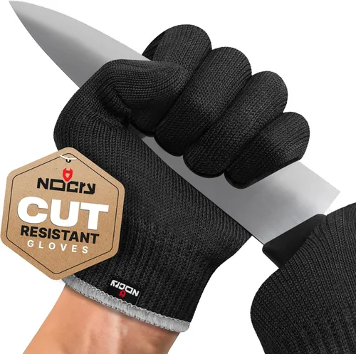 NoCry Guantes de alta calidad resistentes a cortes de grado alimenticio, protección de nivel 5; ambidiestros; lavables a máquina; comodidad y