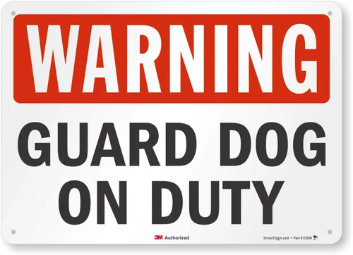 Miniatura 9 de SmartSign - S-2430-AL-10 Advertencia - Señal de guardia de servicio 7 "x 10" Aluminio Negro/Rojo sobre Blanco