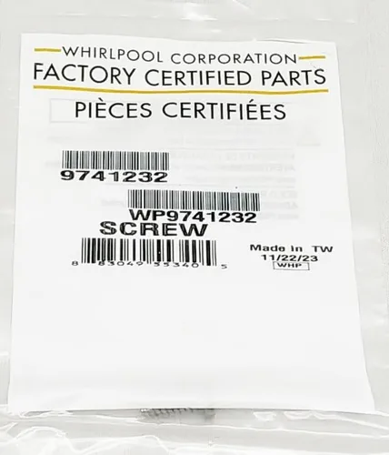 Miniatura 3 de WP9741232 Tornillo para panel de puerta de lavavajillas - Nuevo - 3/4" - OEM original - AM 5-1-2 - EA240623
