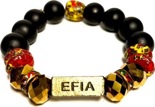 Miniatura 28 de Pulseras africanas tradicionales con nombre nacido en el día para mujeres de Ghana, materiales naturales, ajuste cómodo y holgado