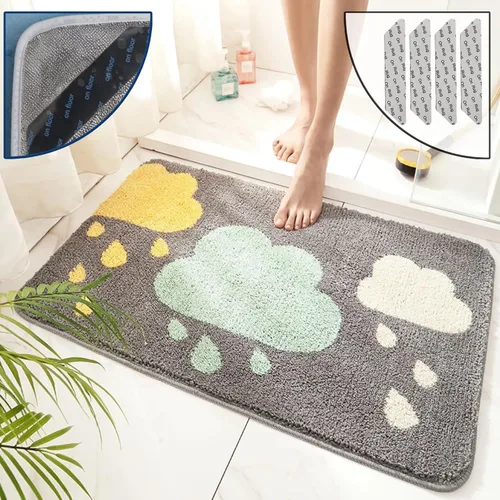 Miniatura 20 de Alfombras de baño de lujo, de 0.78 pulgadas de grosor, extra suaves, absorbentes, no se desprende, se lavan a máquina, alfombra de felpa lanuda Aa001
