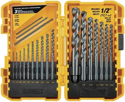 Miniatura 20 de DEWALT DW1169 - Brocas helicoidales (14 piezas)