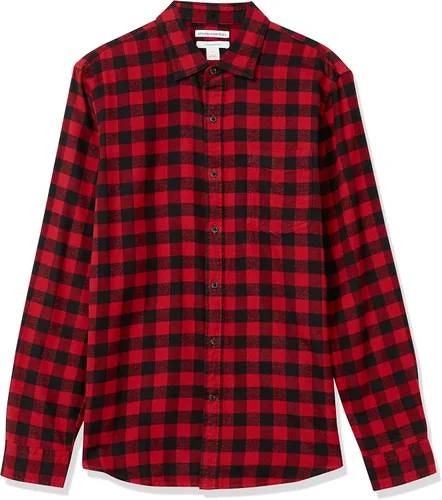 Miniatura 6 de Tienda Essentials - Camiseta de franela para hombre, de corte entallado y manga larga