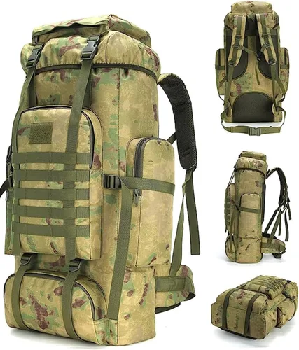 Miniatura 9 de King'sGuard 70L Camping Hiking Backpack for Men Women Large Military Tactical Backpack Molle Rucksack Backpack for Outdoor Caqui